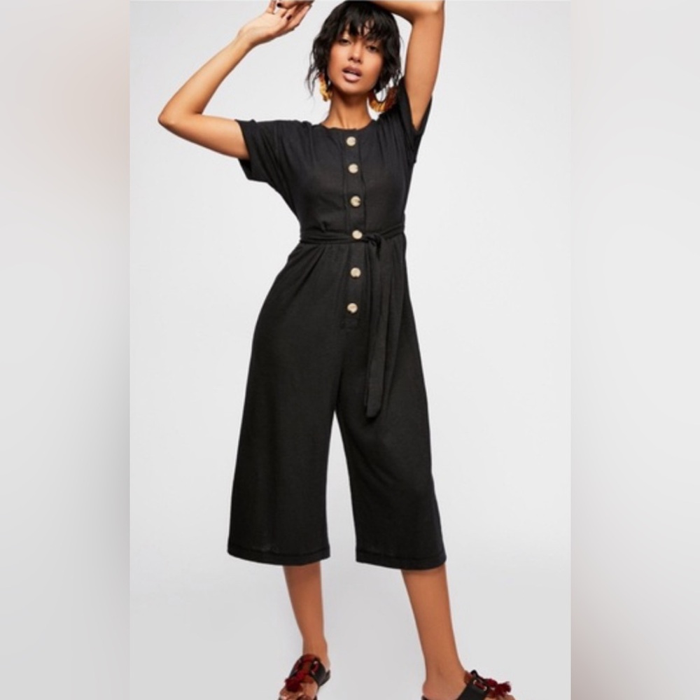 Free People Beach Lighthouse Crop Jumpsuit (missing belt)
